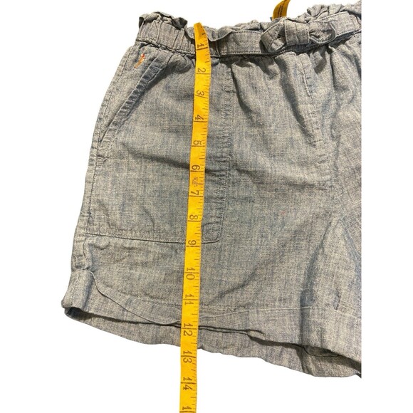 Polo Ralph Lauren Girls Chambray Shorts Sz 14 Blue Elastic Waist Logo - Picture 9 of 9